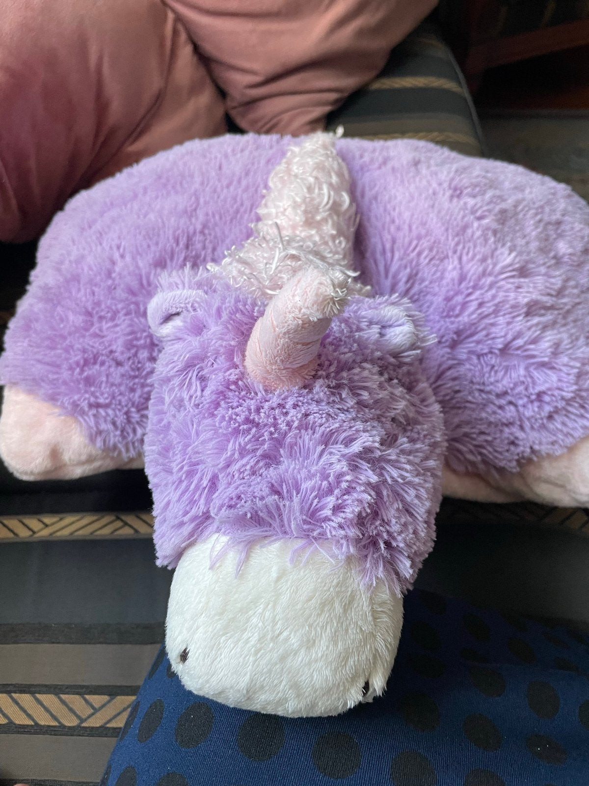 Zachte Eenhoorn Pillow Pet - Perfect voor Dromen, Ophalen of Verzenden, Zo goed als nieuw, Paars, Eenhoorn
