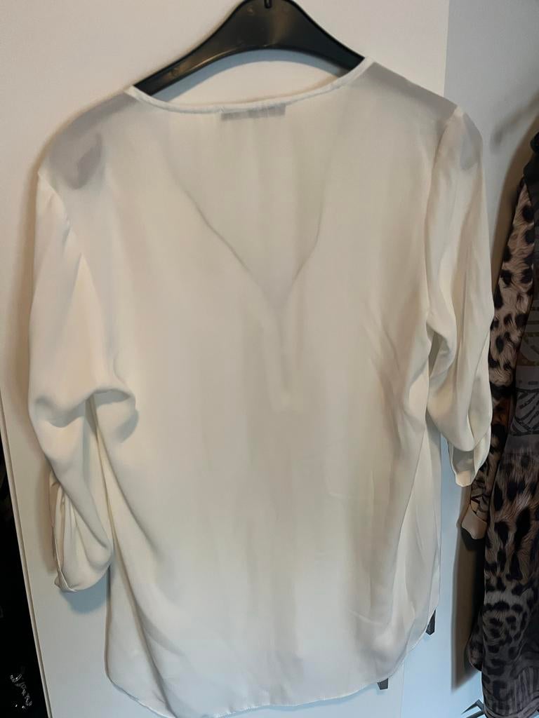 Witte blouse met rits - Atmosphere, Ophalen of Verzenden, Zo goed als nieuw, Maat 36 (S), Wit