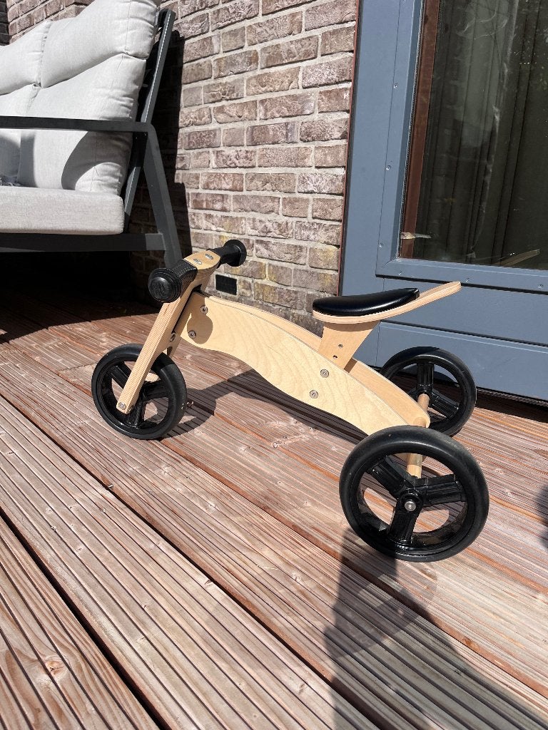Houten loopfietsje, Ophalen, Gebruikt