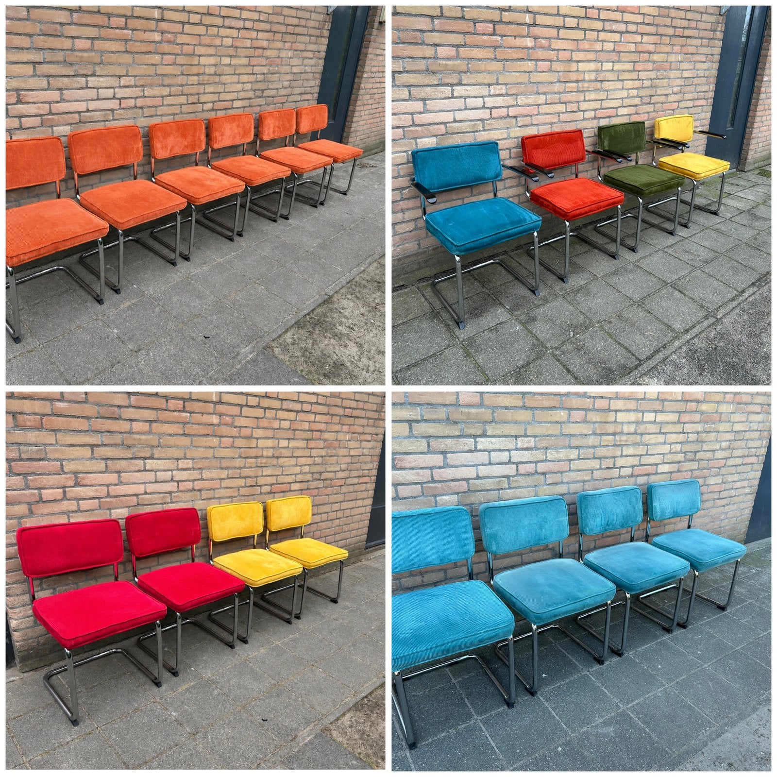 Verschillende Ribstof, Ridge Rib, Zuiver, stoelen te koop, Huis en Inrichting, Ophalen, Gebruikt, Overige kleuren, Hout
