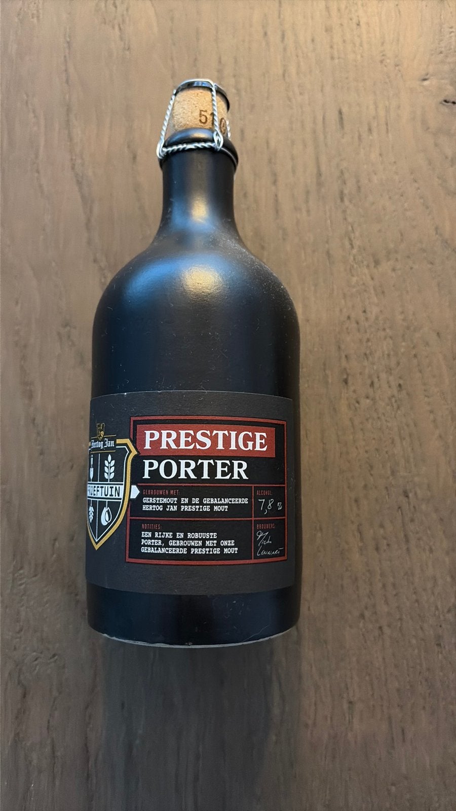 Hertog Jan Proeftuin “prestige porter”, Verzamelen, Biermerken, Verzenden, Zo goed als nieuw, Flesje(s), Hertog Jan