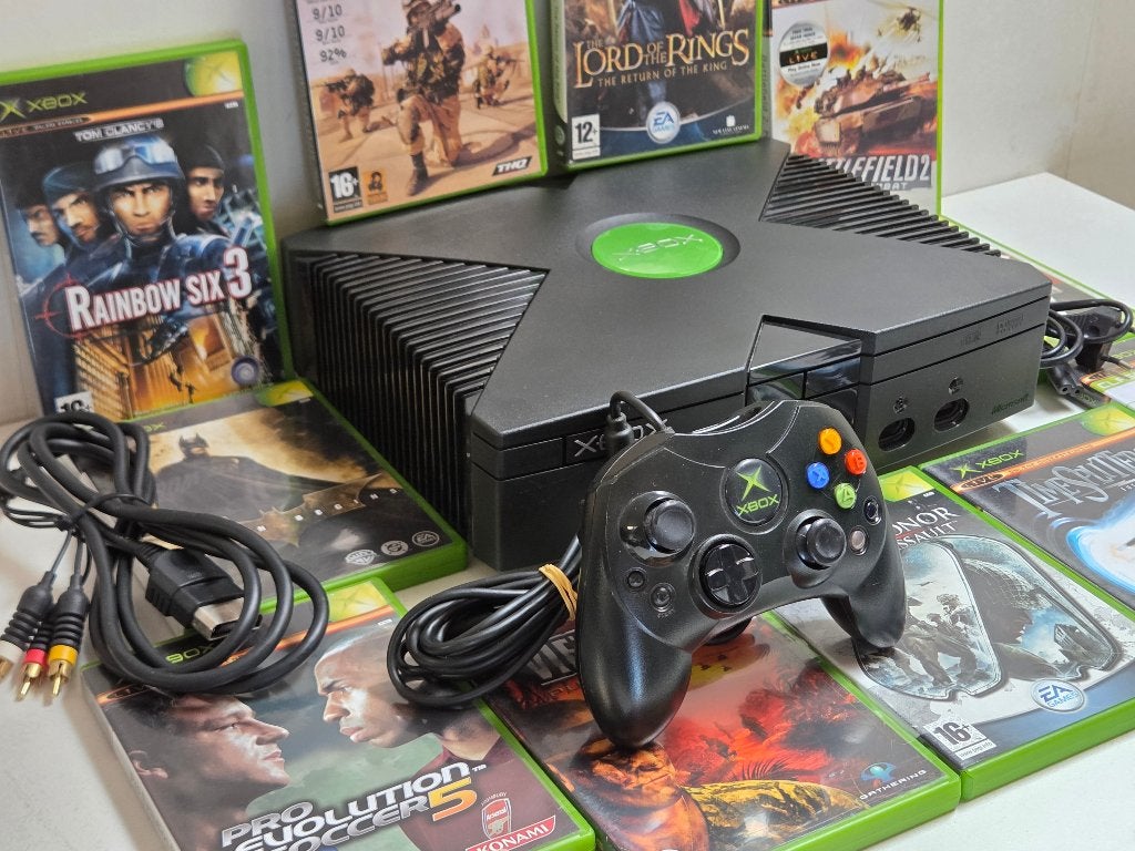 Xbox Classic uit prive collectie, Ophalen, Zo goed als nieuw, Met 1 controller, Met games