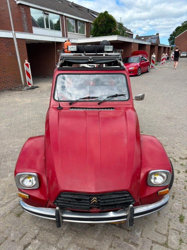 Citroën Dyane 6 1981 Rood Oldtimer, Auto's, 602 cc, Open dak, Origineel Nederlands, Handgeschakeld