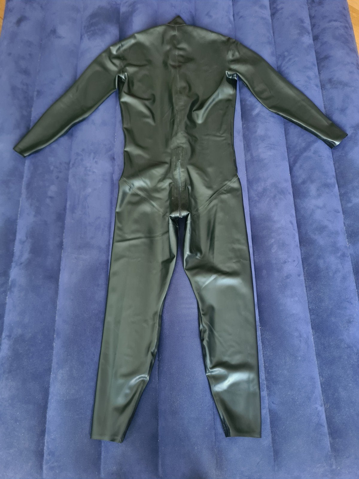 Zwart latex catsuit maat XS-3XL 0.45mm, Ophalen of Verzenden, Zo goed als nieuw, Obsimadlatex