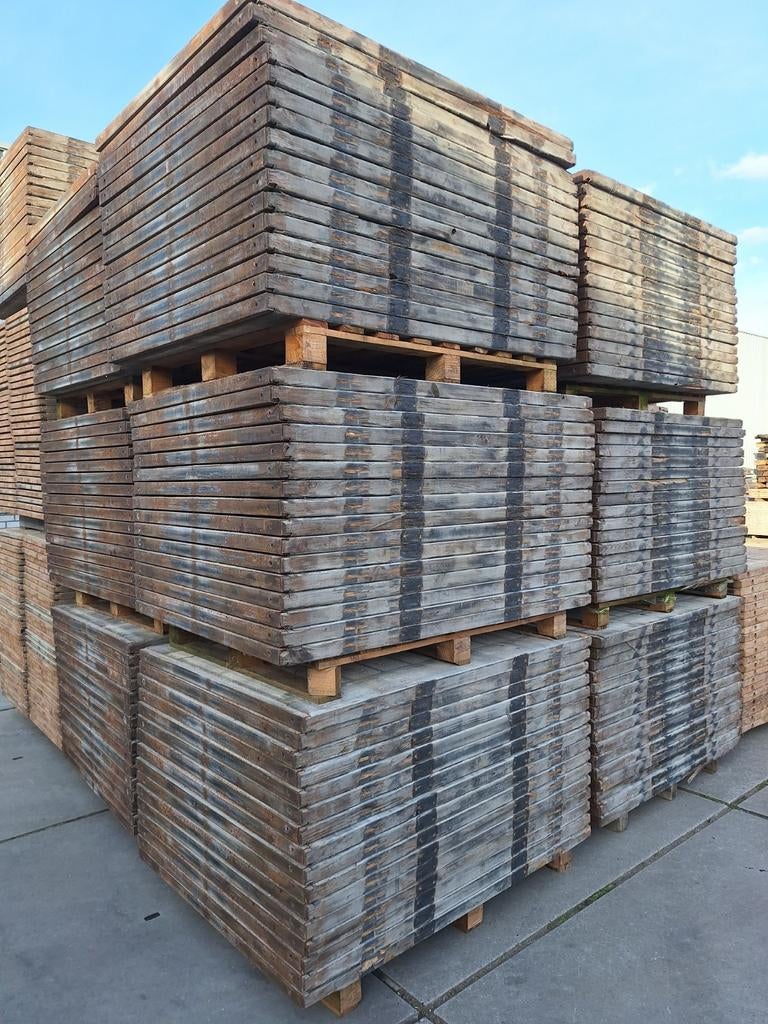 Lariks  steenschotten  110x140cm  vlonder terras vloer, Ophalen of Verzenden, Gebruikt, Minder dan 180 cm, Planken