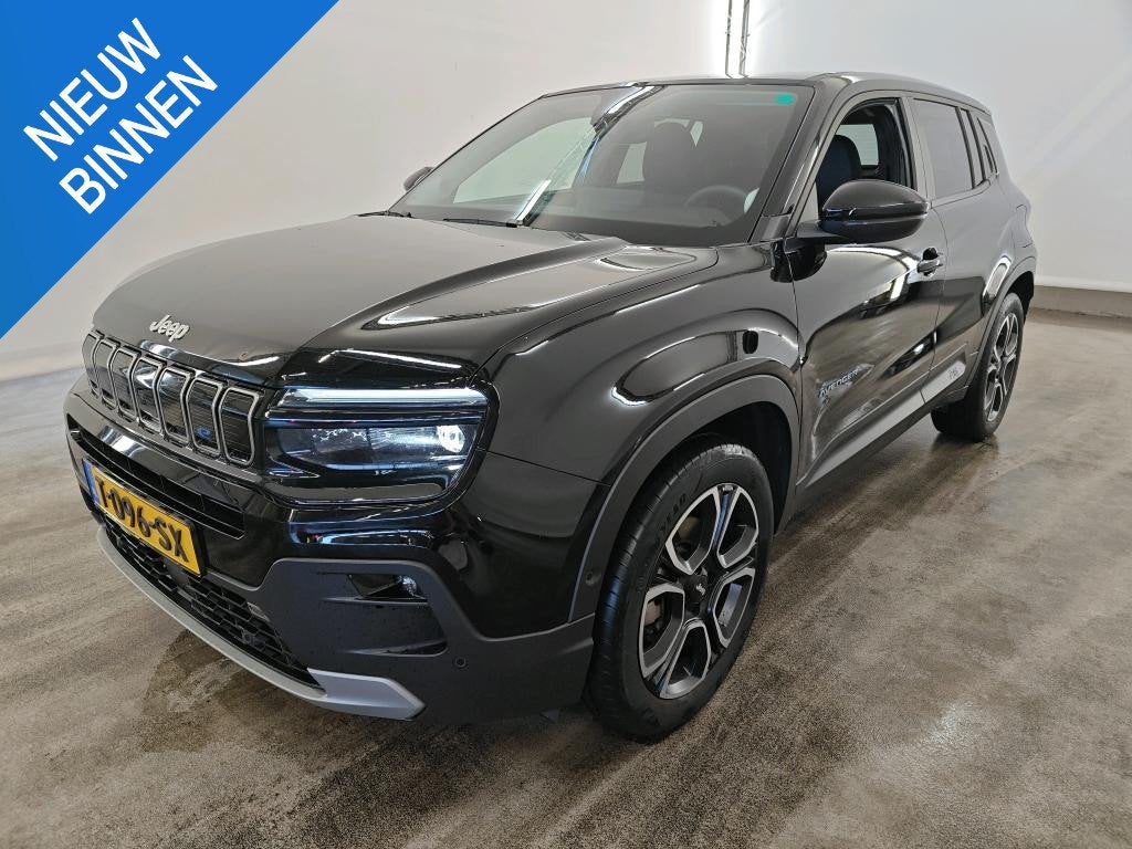 JEEP AVENGER BLACK EDITION 54 kWh (97% SOH) I 3-FASE LADEN I, Auto's, Gebruikt, Met garantie (alle), Leder en Stof, Zwart