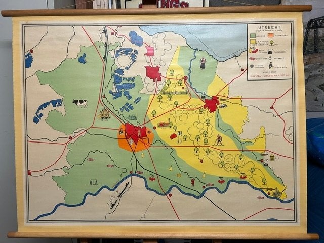 Schoolwandplaat Utrecht, Ophalen, Aardrijkskunde