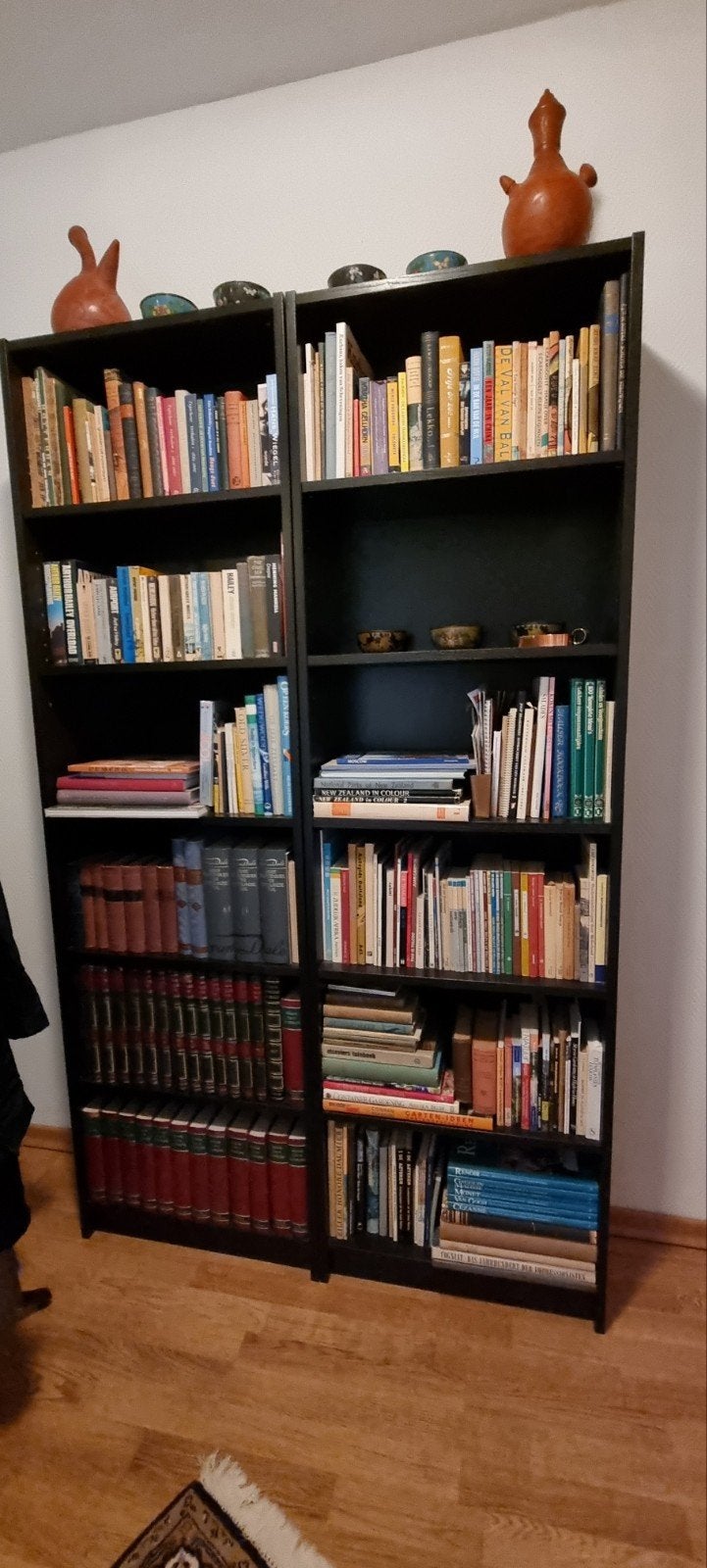 2x IKEA Billy Boekenkast donkerbruin, Huis en Inrichting, Kasten | Boekenkasten, Ophalen, Met plank(en), 200 cm of meer, 50 tot 100 cm