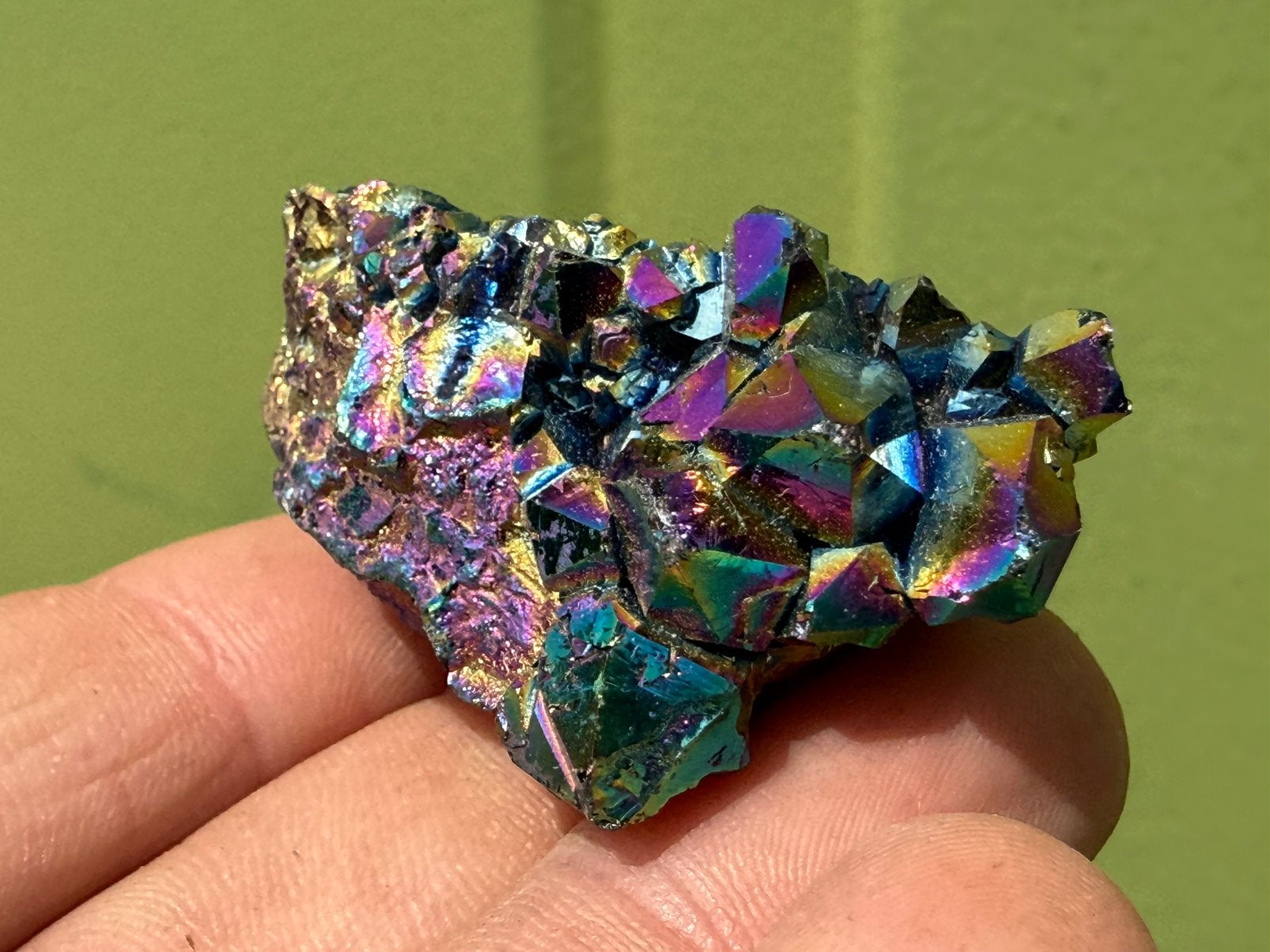 Titanium aura kwarts mineralen, Ophalen of Verzenden, Mineraal