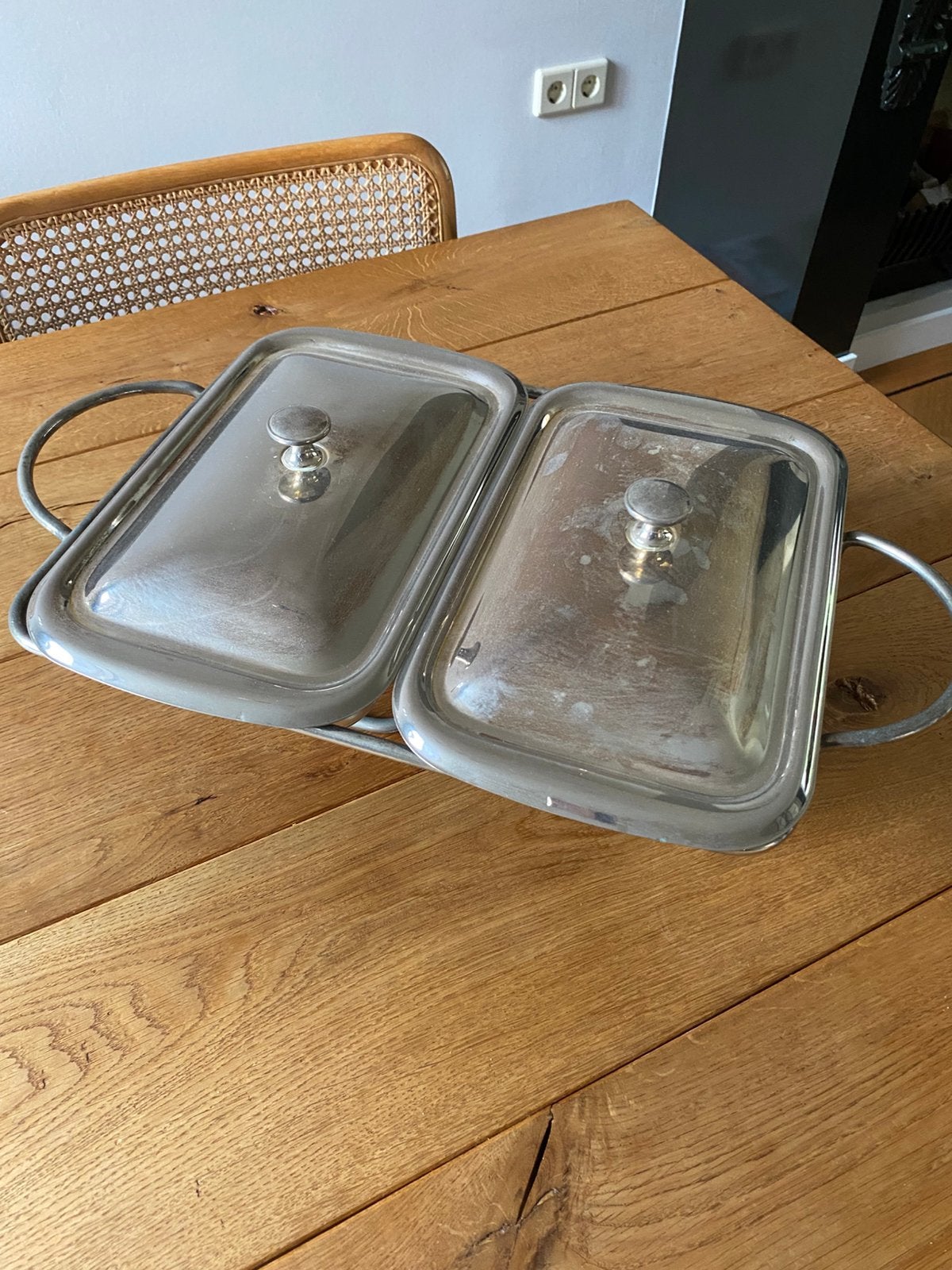 Gratis: verzilverd warmhoudset, Ophalen, Gebruikt