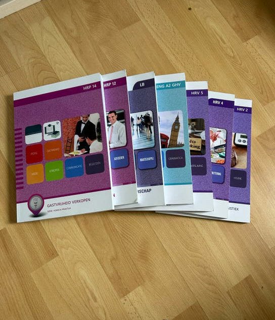 MBO Horeca Boeken (7 stuks) - Gastvrijheid & Hygiëne, Ophalen of Verzenden, Gamma, Nieuw, MBO
