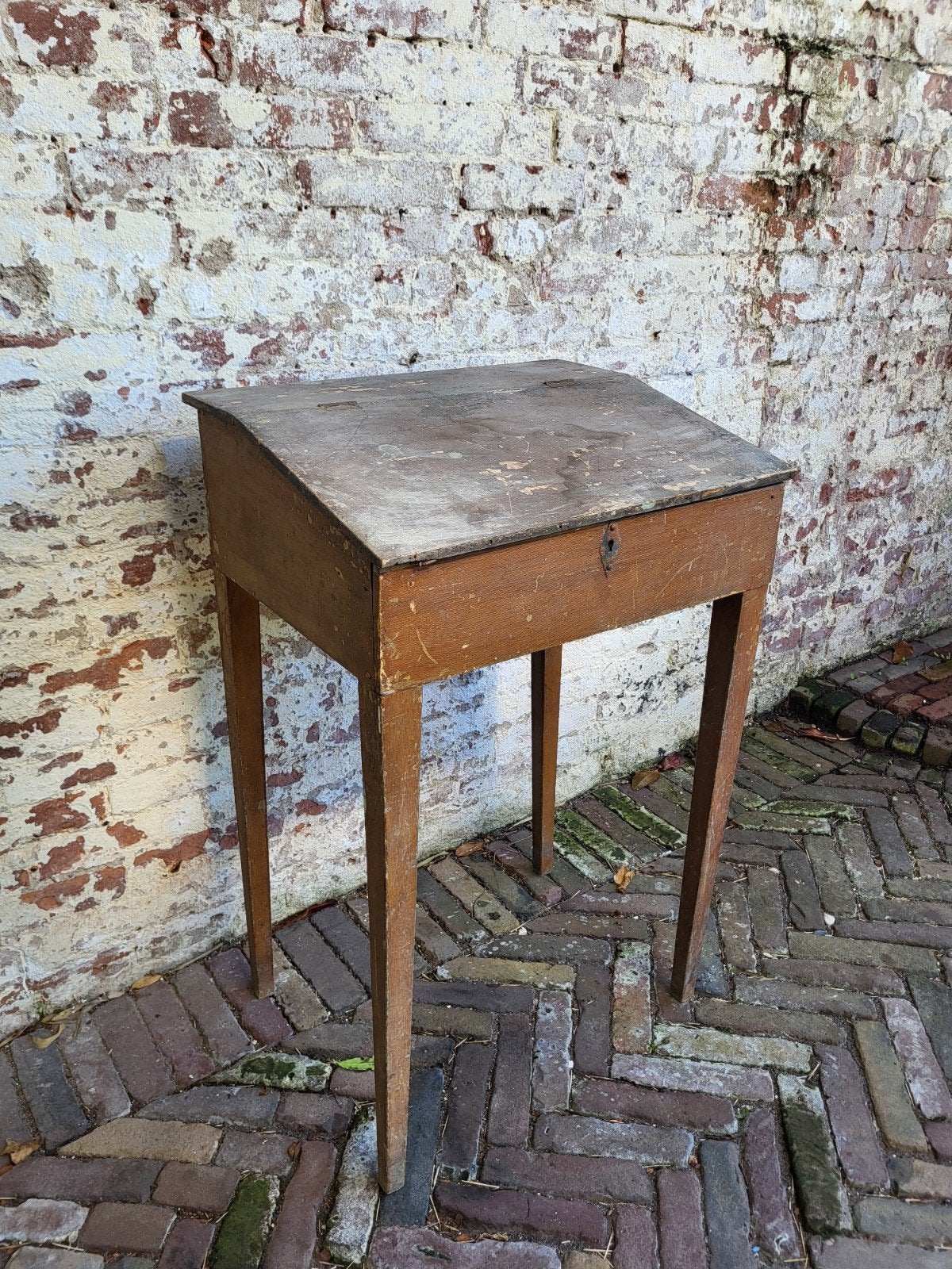 oude franse brocante lessenaar  / schrijftafel/ allegonda, Ophalen of Verzenden