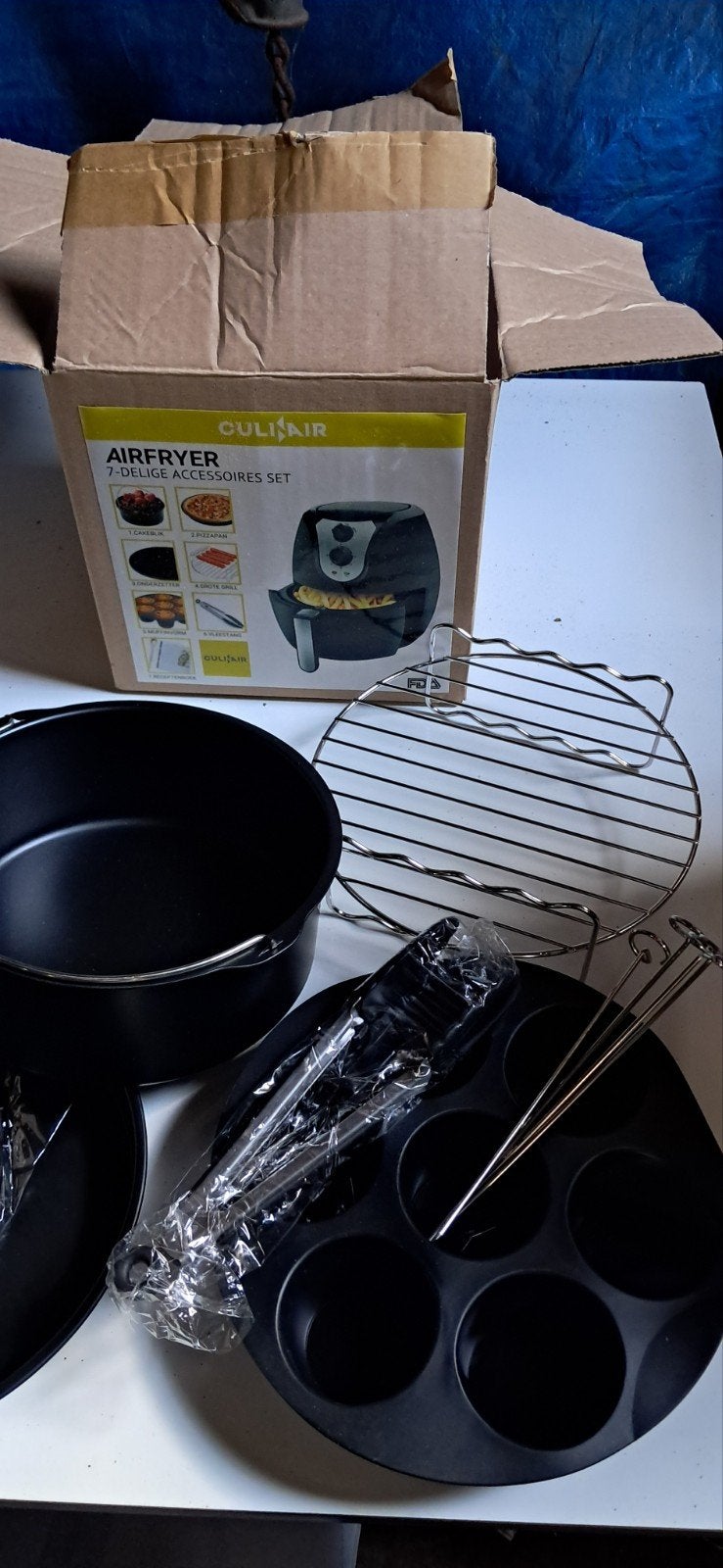 7 delige air fryer set, Ophalen of Verzenden, Nieuw