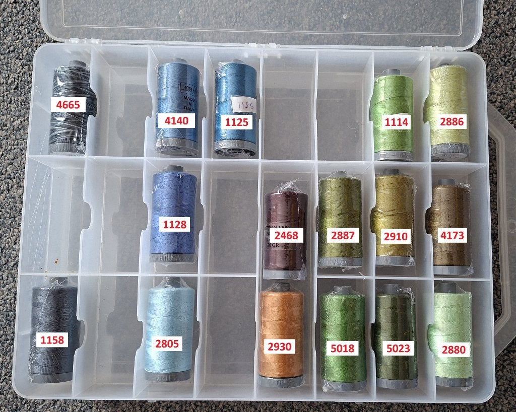 Aurifil cotone mako # 28 (grijze buis), https://www.aurifil.com/contact, Aurifil, Nieuw, Ophalen of Verzenden