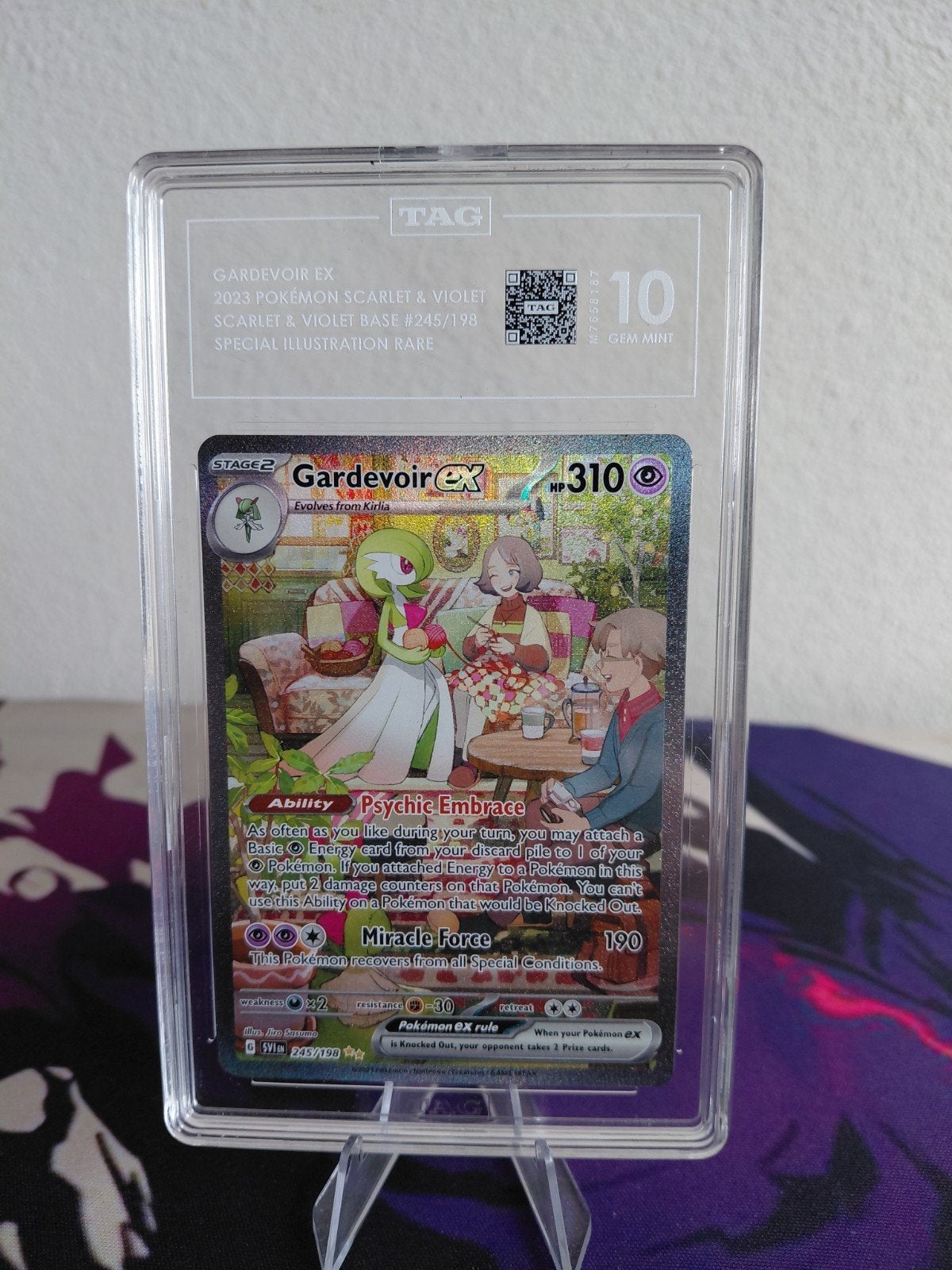 Gardevoir ex 245/198 TAG 10 Gem Mint Pokémon Kaart, Ophalen of Verzenden, Nieuw, Losse kaart