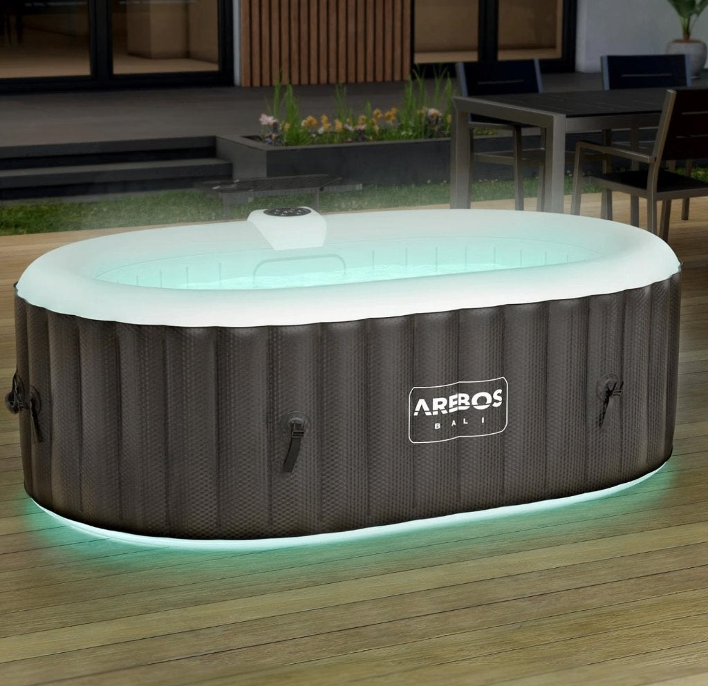 Opblaasbare Jacuzzi voor 2 Personen – LED Verlichting NIEUW, Tuin en Terras, Opblaasbaar, Filter, Nieuw, Ophalen of Verzenden