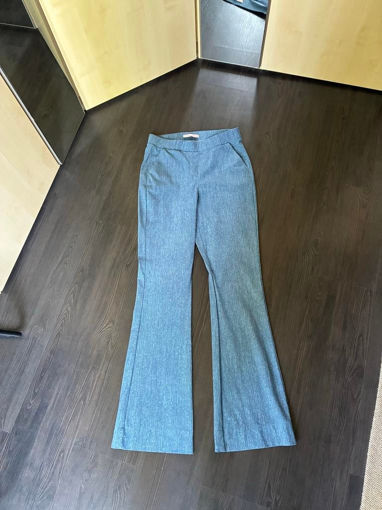 Studio Anneloes  flared broek in blauwgrijs travel, Blauw, Ophalen of Verzenden, Zo goed als nieuw, Maat 34 (XS) of kleiner