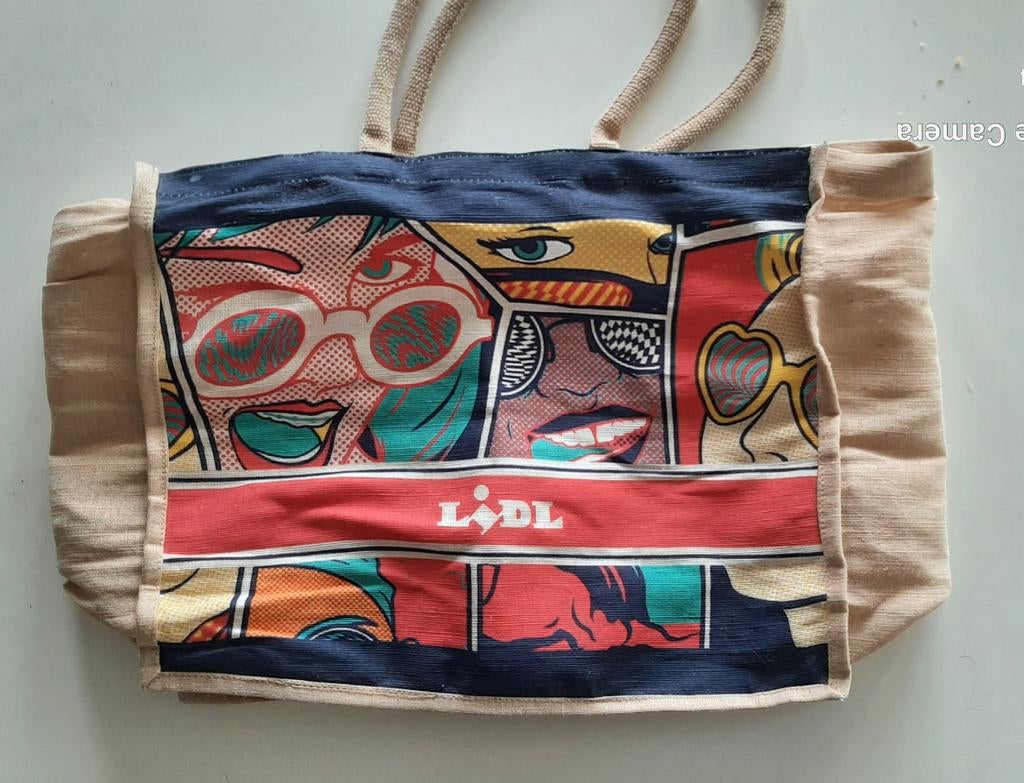 Lidl pop-art tas, Ophalen of Verzenden, Blauw