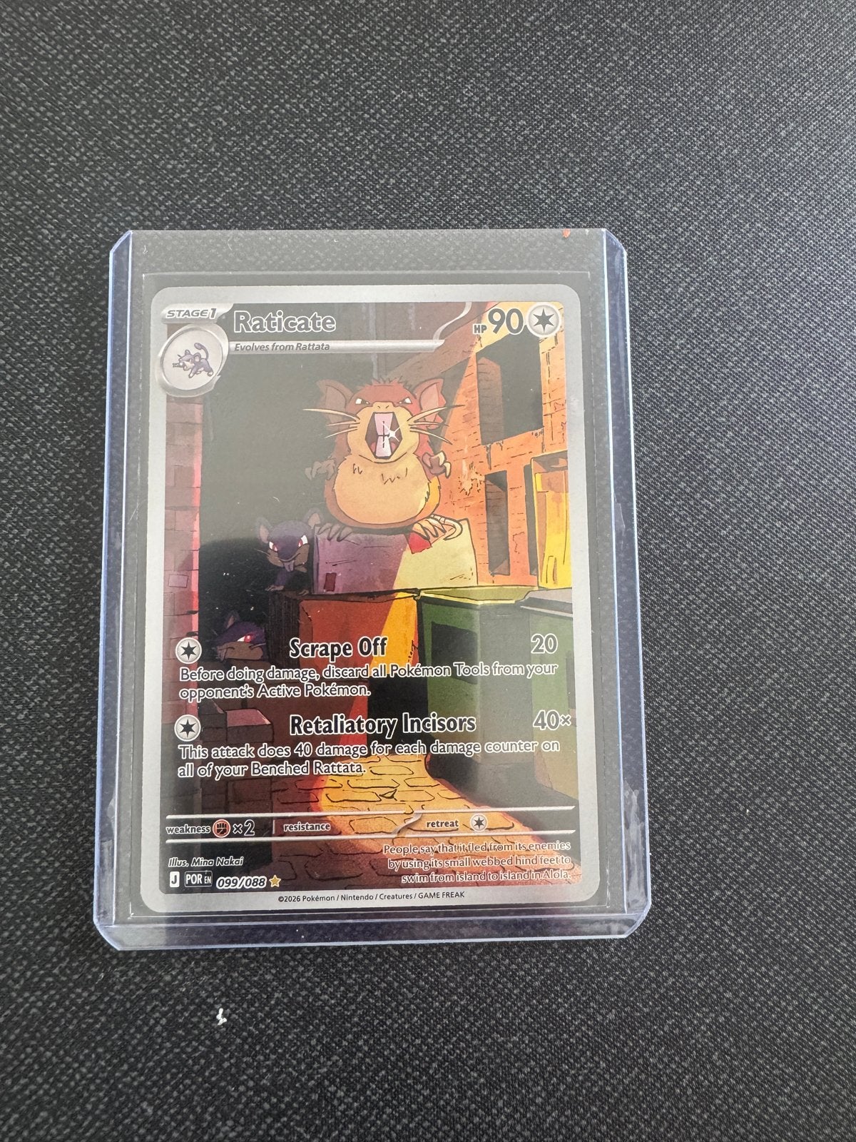 Pokémon Kaart: Raticate 099/088, Verzenden, Zo goed als nieuw, Losse kaart