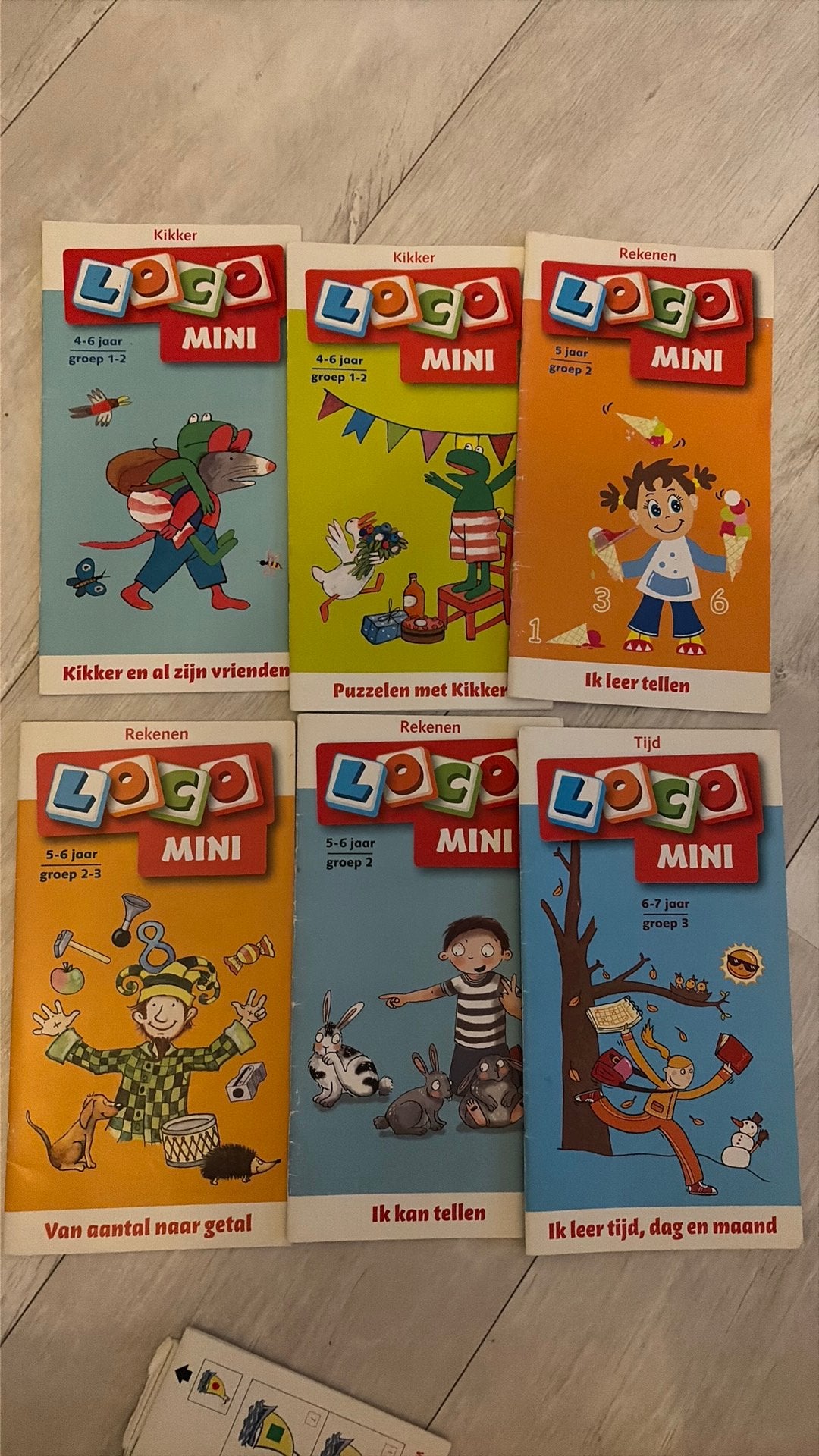 Mini loco 6 boekjes Kikker/rekenen/tijd, Verzenden, Zo goed als nieuw