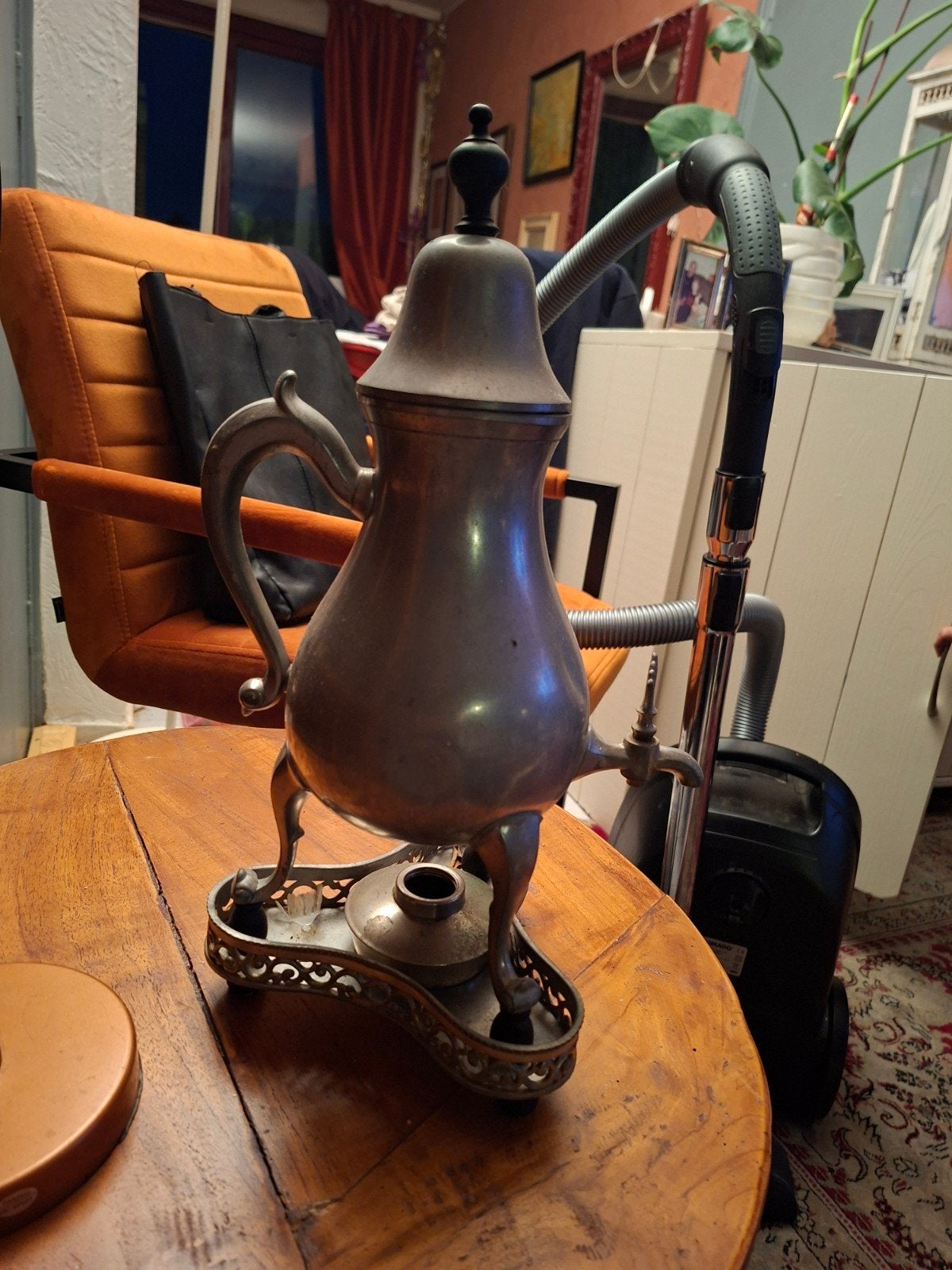 Antieke tinnen koffie- of theepercolator, Antiek en Kunst, Ophalen