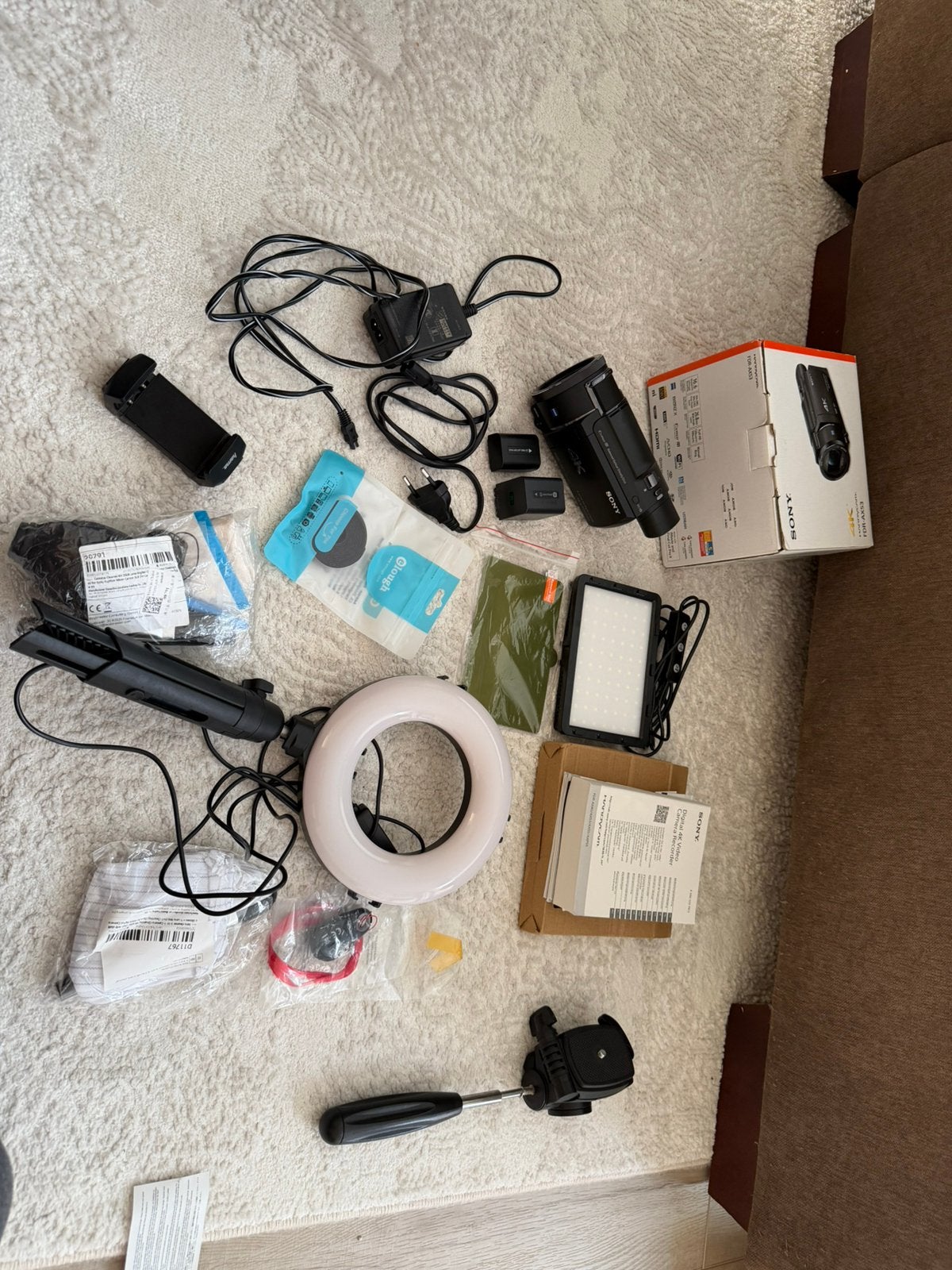 Sony AX53 videocamera 1x gebruikt, Ophalen of Verzenden, Zo goed als nieuw, Sony, 20x of meer