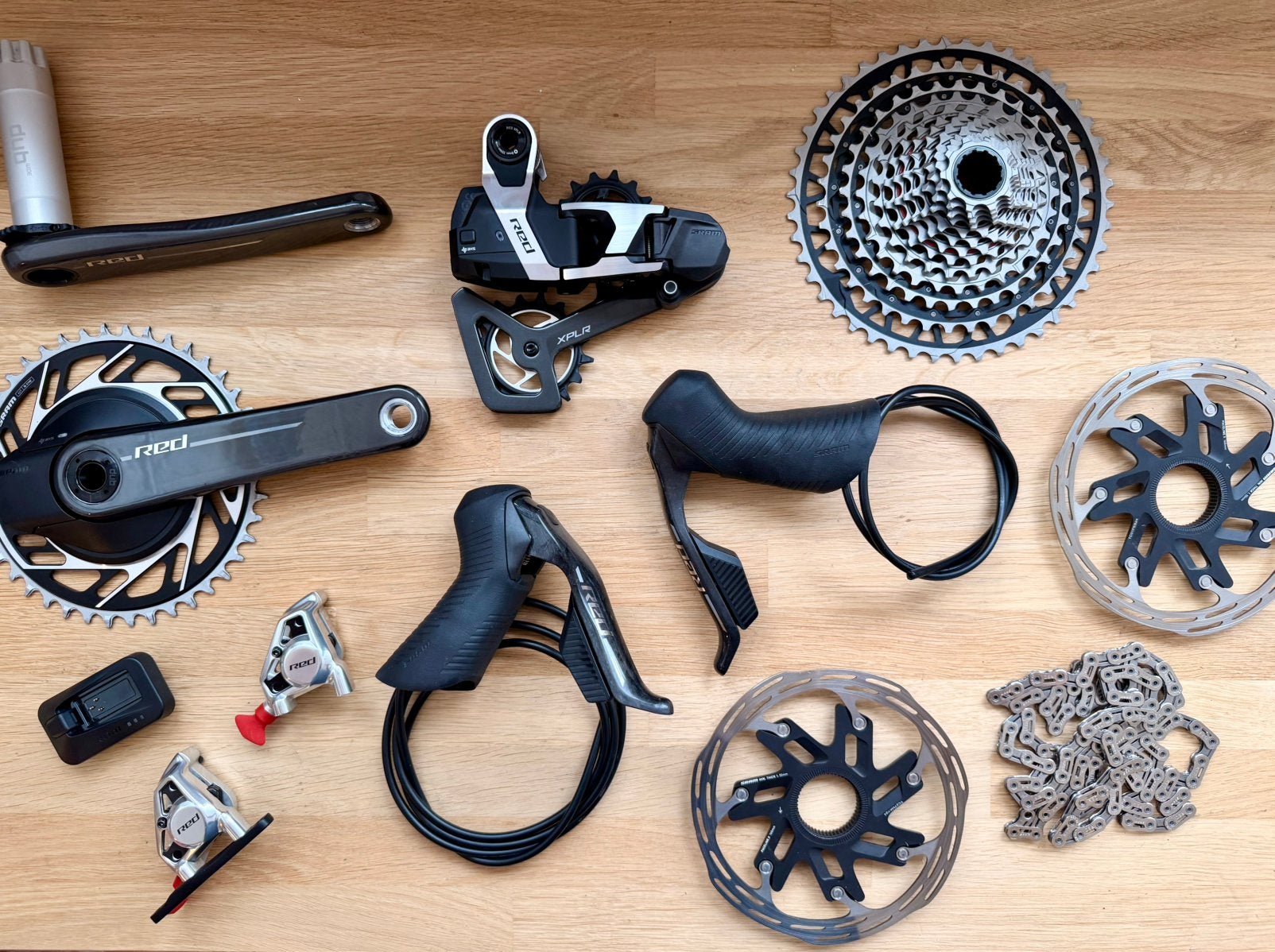 SRAM Red E1 XPLR Powermeter groupset, 1x13, NIEUWSTAAT, Fietsen en Brommers, Fietsonderdelen, Ophalen of Verzenden, Zo goed als nieuw