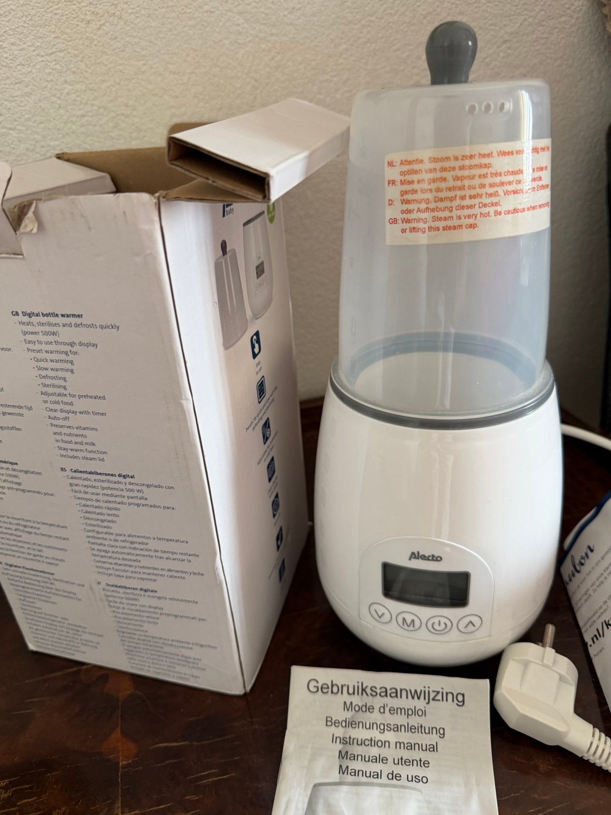 Flessenwarmer Alecto BW 700, Ophalen of Verzenden, Zo goed als nieuw, Flessen- of potjesverwarmer