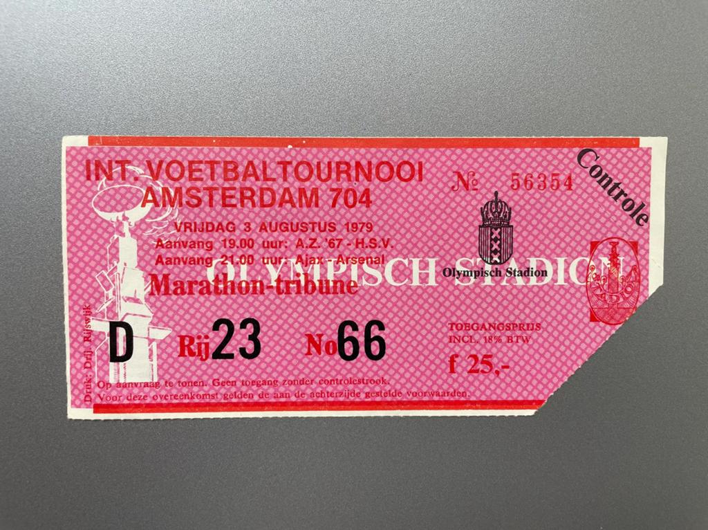 Ticket Ajax - Int. Voetbaltournooi 704 (1979), Verzenden, Gebruikt, Ajax, Overige typen