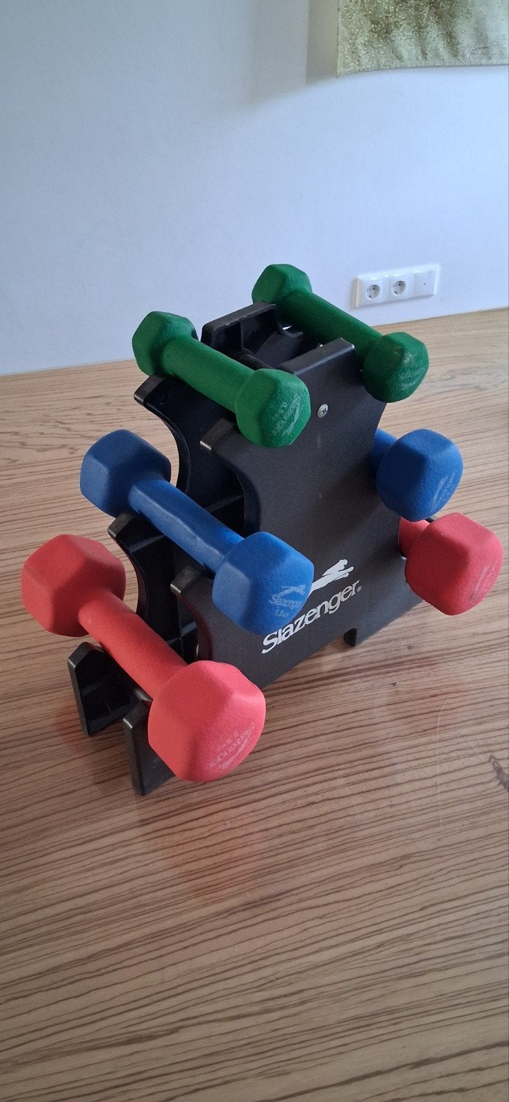 Slazenger Dumbbell Set met Rek, Sport en Fitness, Ophalen of Verzenden, Zo goed als nieuw, Armen, Halterset