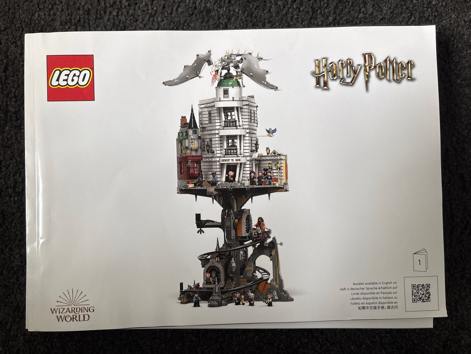 Lego Goudgrijp/Gringotts Gebruiksaanwijzingen (4 stuks), Ophalen of Verzenden, Zo goed als nieuw