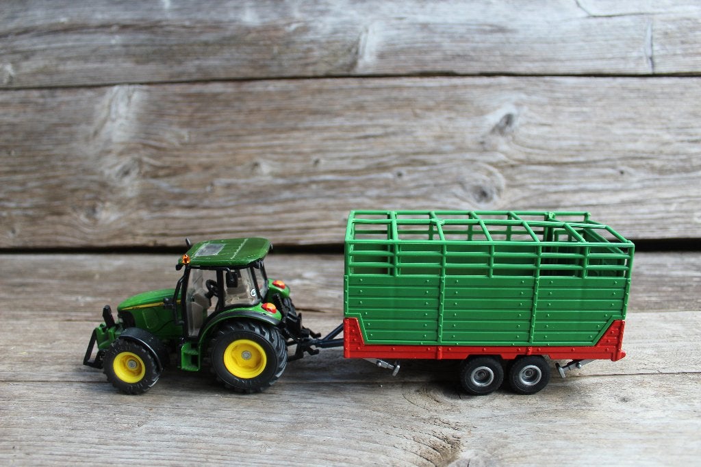 JohnDeere 5820 Speelgoed tractor met aanhangwagen, Ophalen of Verzenden, Zo goed als nieuw