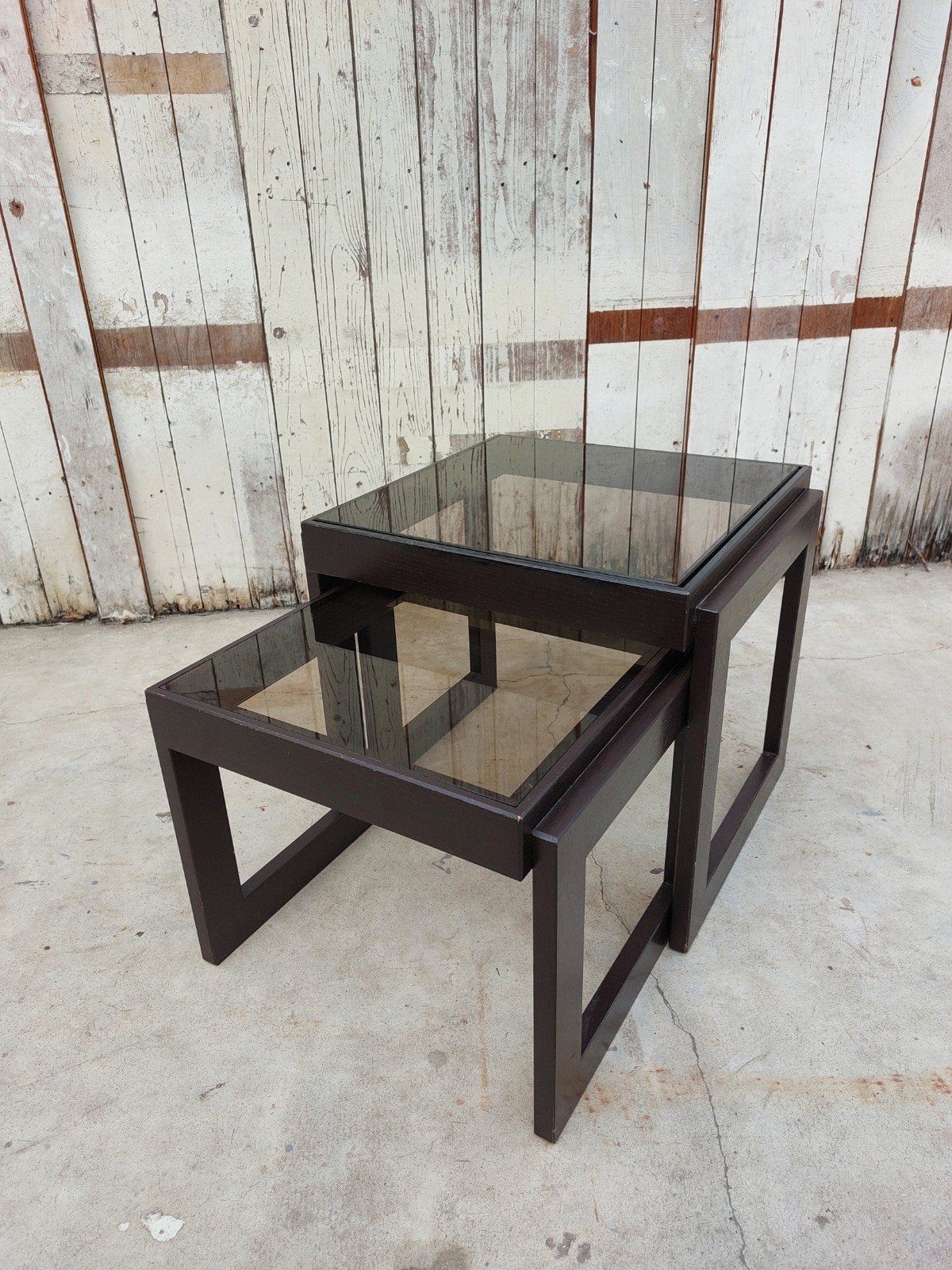 Mid Century bijzettafels / koffietafels, vintage, Ophalen, Minder dan 45 cm, Minder dan 55 cm, Mid-Century
