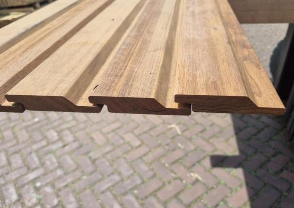 2 m2 Halfhouts rabat - Hardhout - nr: HP48, Ophalen, Planken, Nieuw, Hardhout