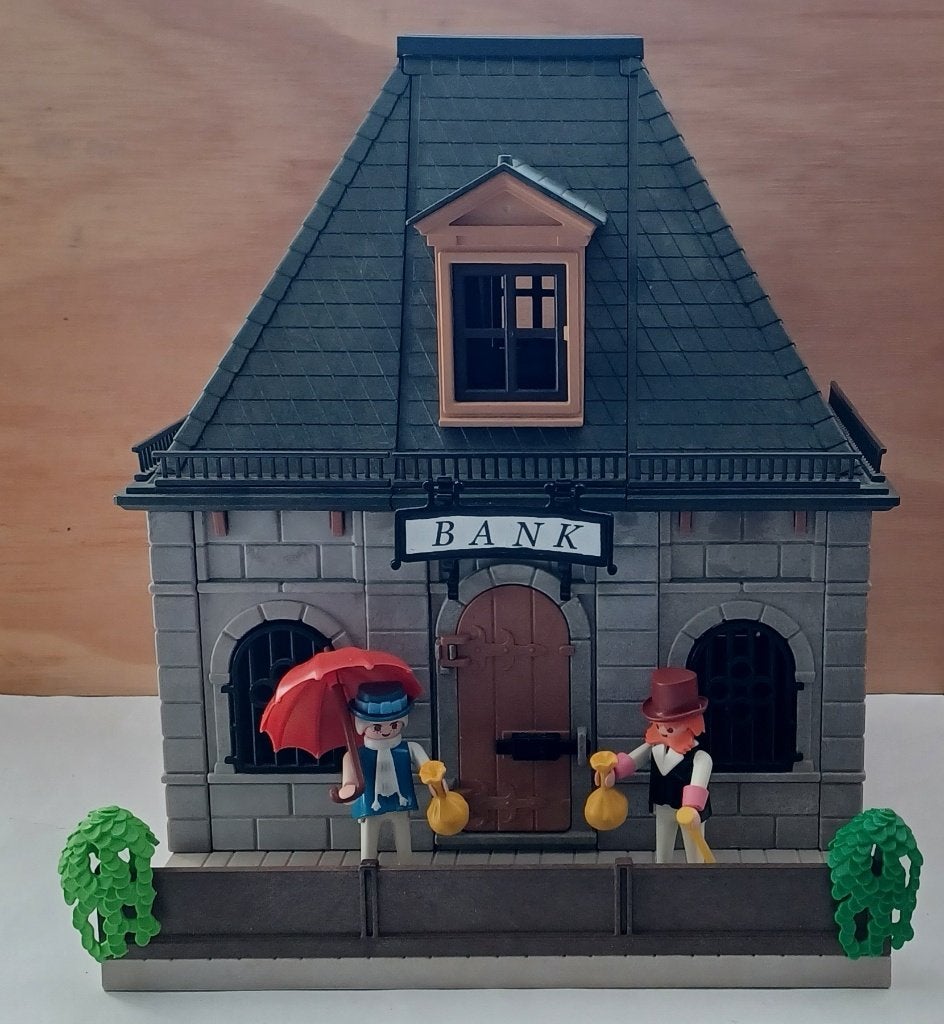 playmobil vintage zelfbouw bankgebouw, Ophalen of Verzenden, Gebruikt, Complete set
