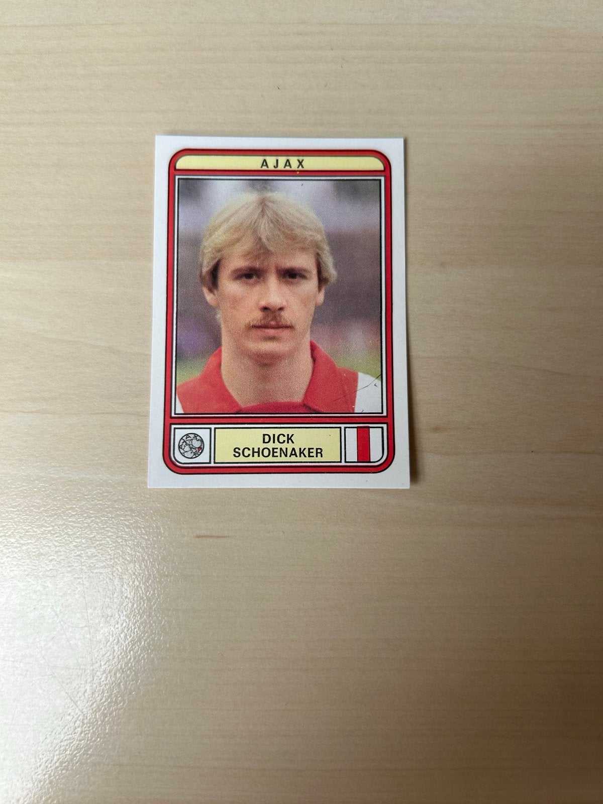 Panini Voetbal 80 Plaatje Dick Schoenaker Ajax, Ophalen of Verzenden, Zo goed als nieuw, Sticker