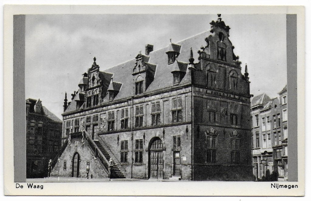 Nijmegen de waag oude ongelopen ansichtkaart (b6655), Ophalen of Verzenden, 1960 tot 1980, Ongelopen, Gelderland