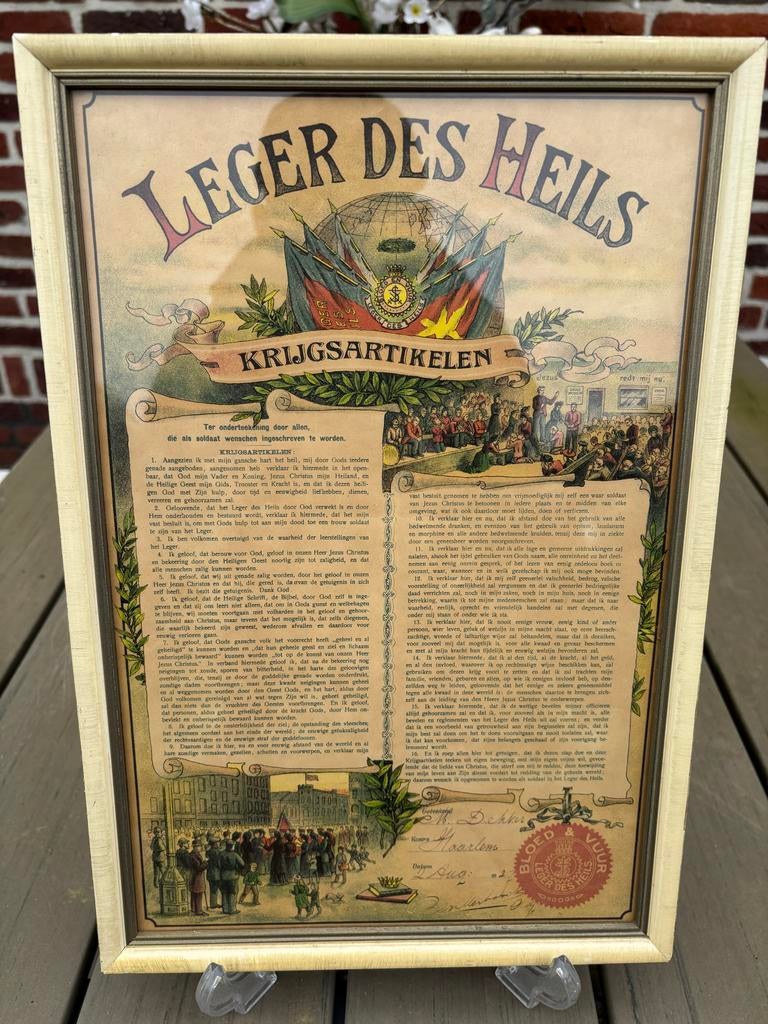 Leger des Heils Krijgsartikelen 1927 - Ingelijst, Ophalen of Verzenden, Gebruikt, Kaart of Prent, Christendom | Protestants