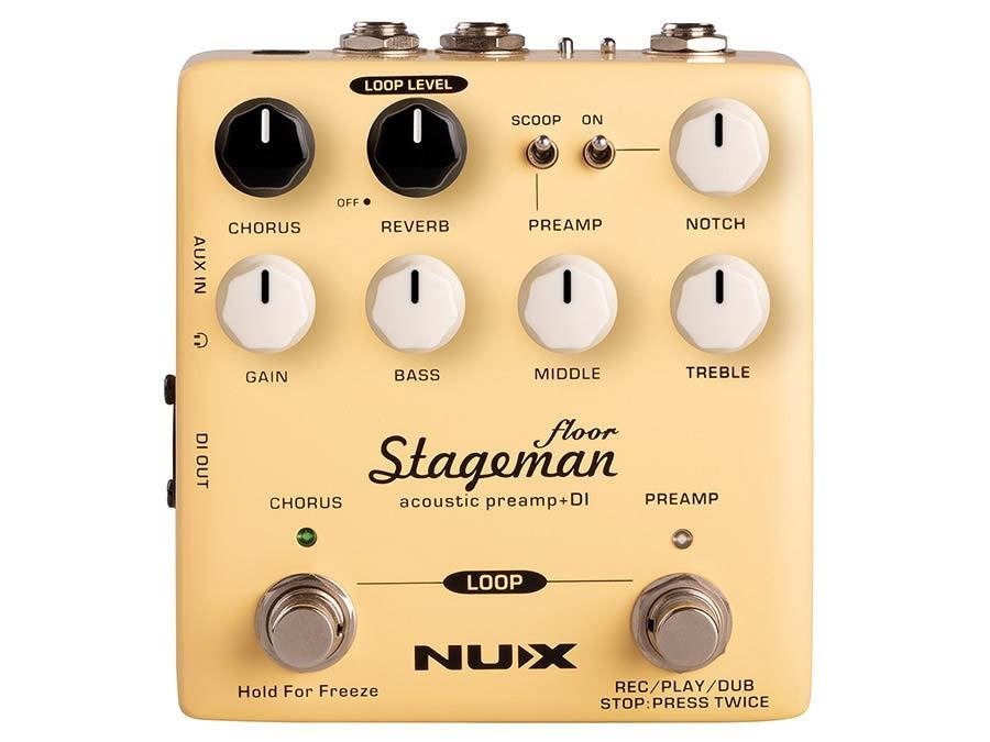 NUX NAP-5 Stageman Floor Acoustic Preamp + DI, ., Nieuw, Ophalen of Verzenden, Reverb