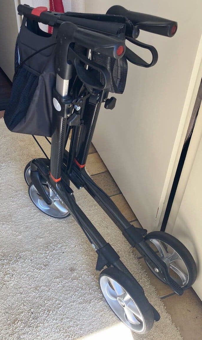 Athlon Carbon fiver rollator zgan, Diversen, Rollators, Ophalen of Verzenden, Lichtgewicht, Zo goed als nieuw
