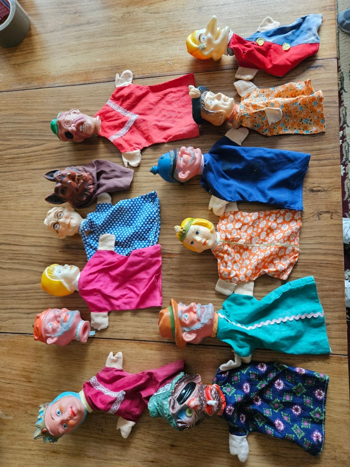 Vintage handpoppen set - 12 stuks, Ophalen, Gebruikt, Overige typen