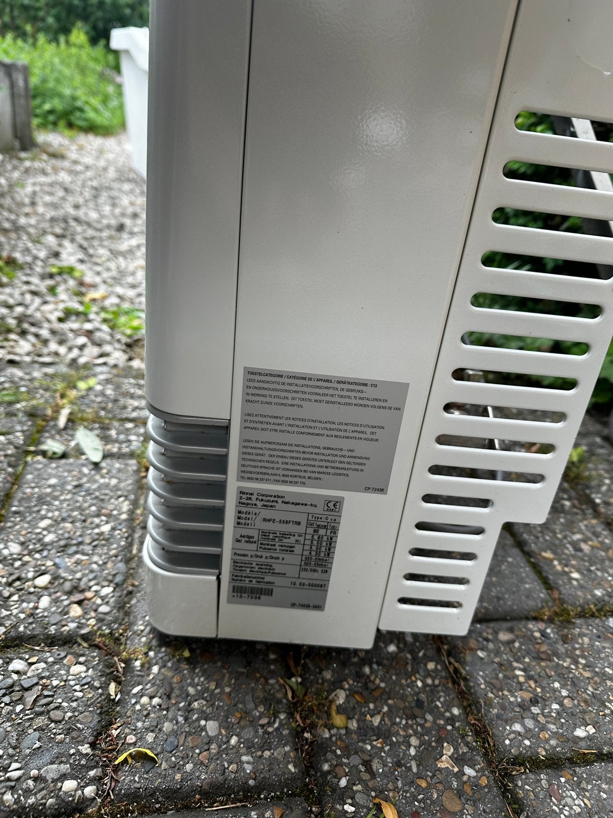 Rinnai Infrarood Kachel - Type RPE-556FTB, Ophalen of Verzenden, Gebruikt, Verwarmen