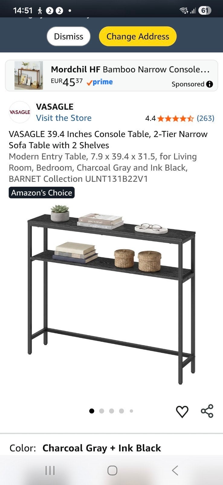sidetable nieuw in de doos, 100 tot 150 cm, Nieuw, Ophalen of Verzenden, 25 tot 50 cm