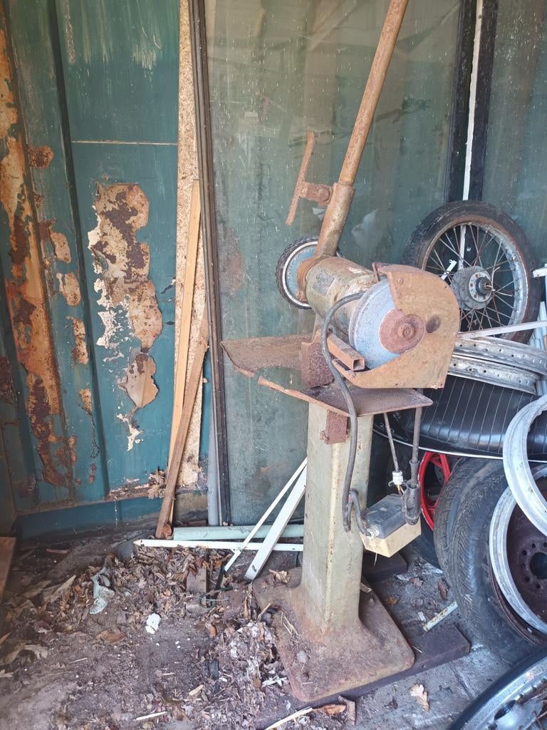 Vintage Werkplaats Slijpmachine met reserve stenen, Ophalen, Gebruikt, Minder dan 700 watt, Werkbankslijpmachine