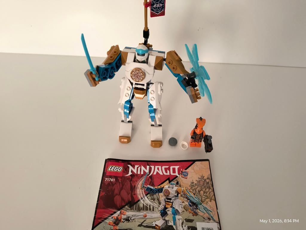 LEGO Ninjago 71761 Zane's Power Up Mech EVO compleet setje, Ophalen of Verzenden, Zo goed als nieuw, Complete set, Lego