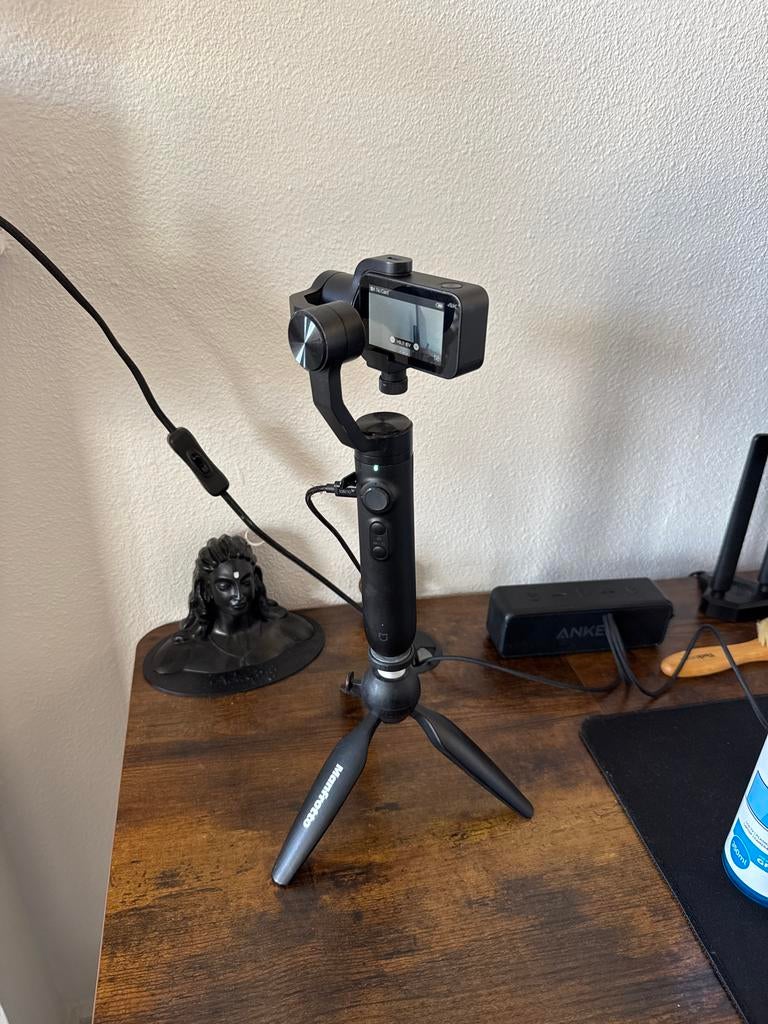 Xiaomi Mi Action Camera 4k met Gimbal en Manfrotto Statief, Ophalen of Verzenden, Gebruikt, Overige merken