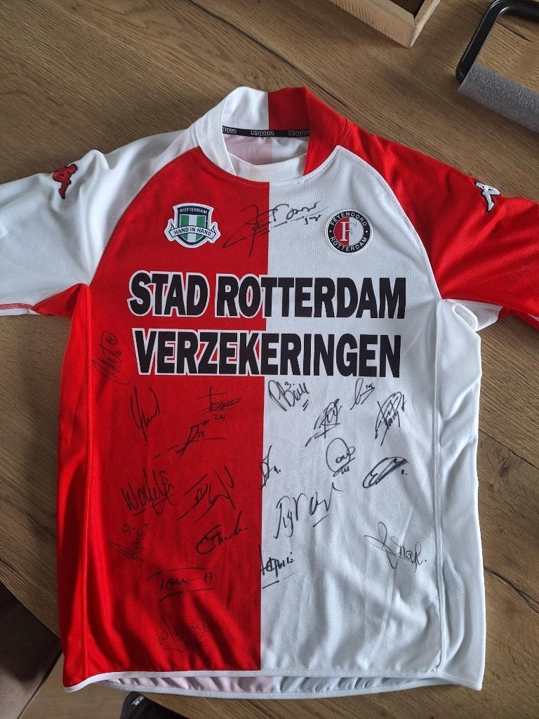 Origineel Feyenoord shirt 2003/2004 gesigneerd door selectie, Ophalen of Verzenden, Zo goed als nieuw, Feyenoord, Shirt