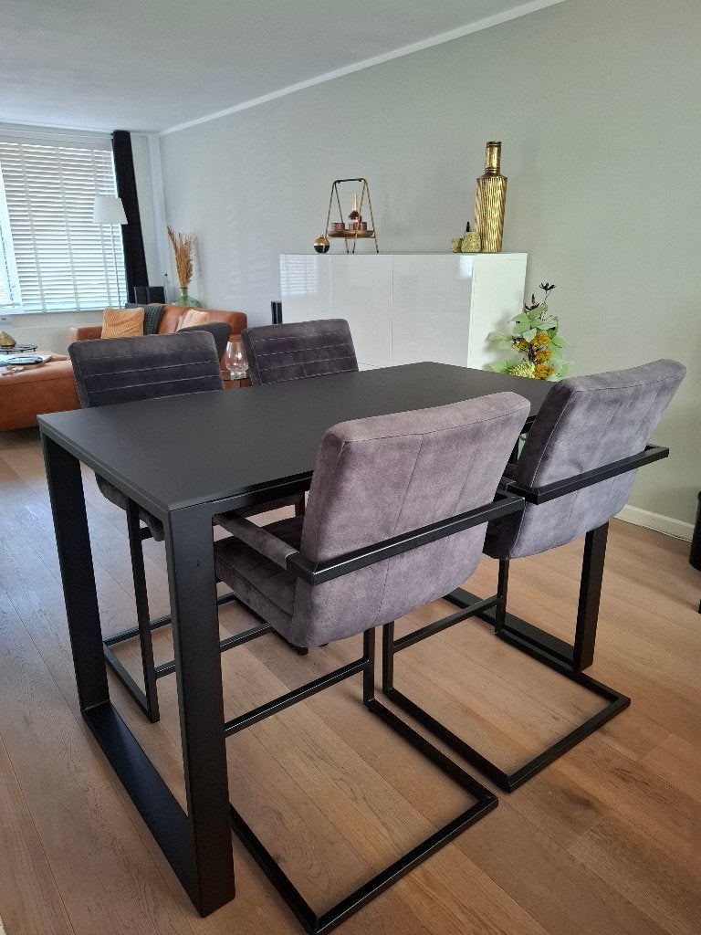 Table du Sud bar / eettafel met 4 barstoelen, Ophalen, Modern design, 100 tot 150 cm, Overige materialen
