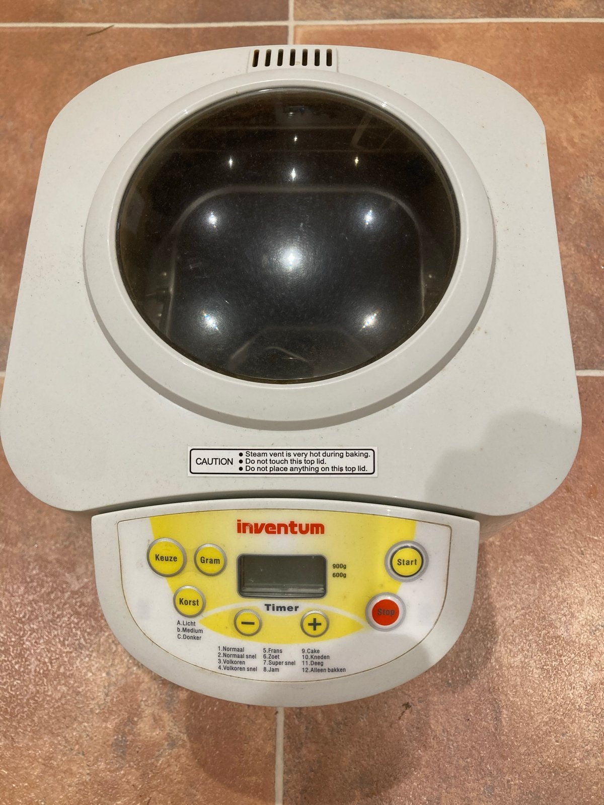 Inventum Broodbakmachine - Zo goed als nieuw, Met timer, 800 tot 1200 gram deeg, Ophalen of Verzenden, Zo goed als nieuw