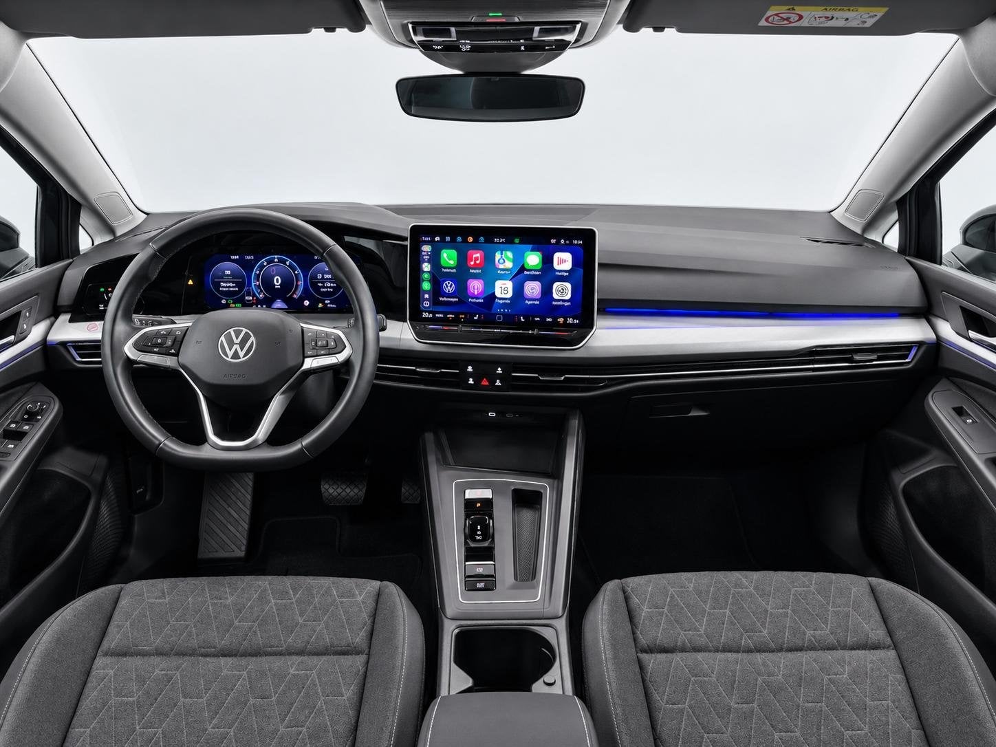 Volkswagen Golf Variant 1.5 eTSI Life DSG Navigatie Apple Ca, Auto's, Zwart, 4 cilinders, 700 kg, 133 pk